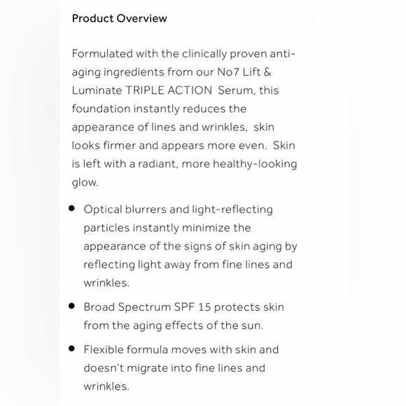 BNWT No7 Lift & Laminate Triple Action Serum Foundation - Picture 3 of 14